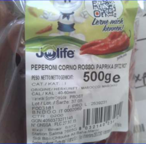Pesticidi oltre i limiti, richiamati peperoni corno rossi ‘paprika spitz rot’ a marchio Jolife dal Marocco