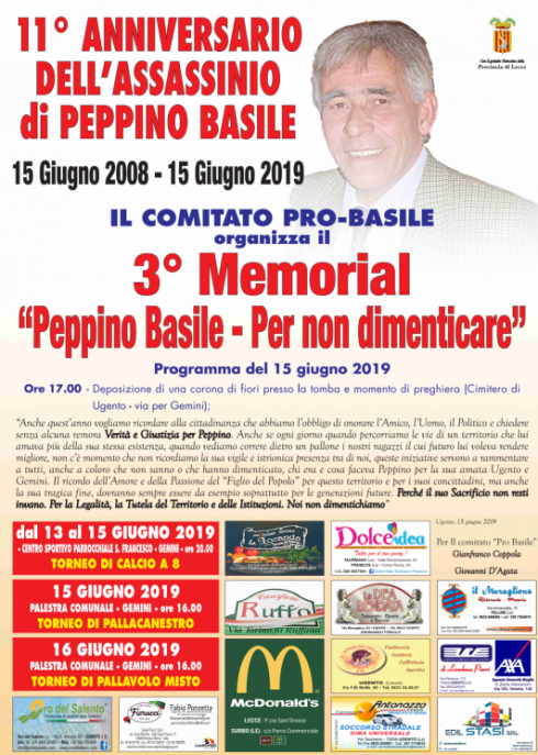 11 anni dall’assassinio di Peppino Basile