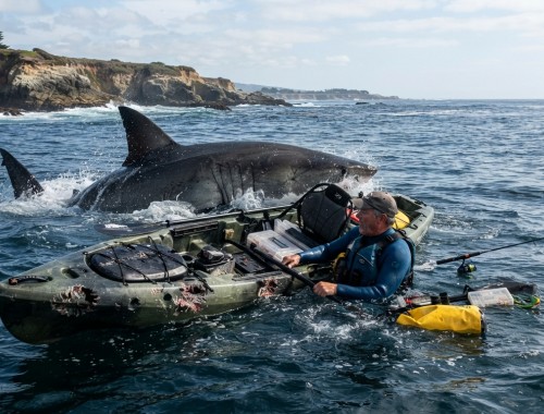 Ambiente: paura al largo di Cambria in California, squalo attacca pescatore e affonda il kayak