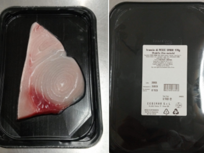 Sicurezza alimentare: richiamati due lotti di tranci di pesce spada per presenza di mercurio oltre i limiti di legge