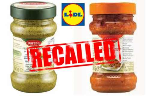 Lidl GB richiama sugo pronto BARESA (LIDL) Pesto alla Genovese e Baresa Rosso Pesto per allergene non dichiarato in etichetta. 