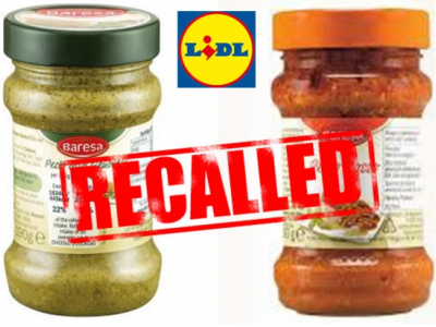 Lidl GB richiama sugo pronto BARESA (LIDL) Pesto alla Genovese e Baresa Rosso Pesto per allergene non dichiarato in etichetta. 