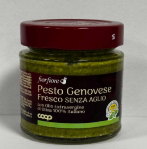 Pesto fresco genovese senz’aglio a marchio Fior Fiore richiamato per contaminazione microbiologica non specificata