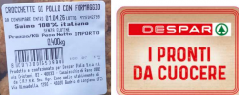 Errore di etichettatura, Despar richiama alcuni lotti di pollo panato