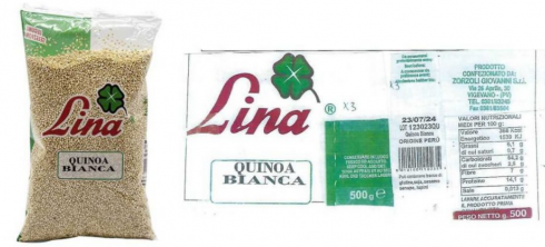 Quinoa bianca richiamata per rischio chimico