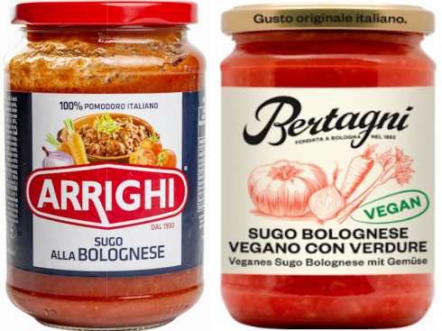 Corpi estranei in due tipologie di rag&ugrave; alla bolognese vegano con verdure richiamato dalla vendita