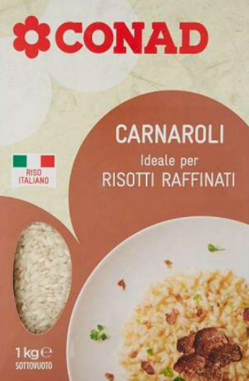 &ldquo;Rischio cadmio&rdquo; richiamato Riso Carnaroli, coinvolti i supermercati Conad