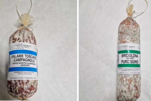 Presenza di Listeria nel salame, richiamate due diverse tipologie di insaccati dell’azienda G.A. Prodotti Toscani Srl