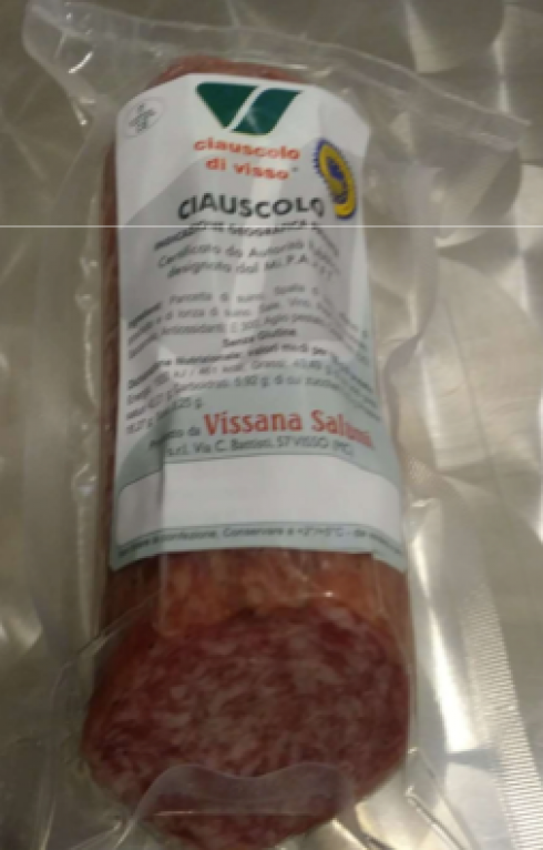 Ministero segnala Salmonella spp e Listeria monocytogenes nel salame ciauscolo di Visso Igp dell’azienda Vissana Salumi.