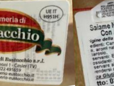 Listeria nel salame nostrano con aglio a marchio La Salumeria di Eustachio srl richiamato dal commercio