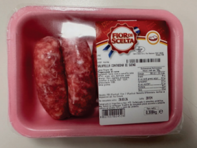 Salmonella nella salamella contadina di suino con marchio Fior di Scelta richiamata dalla vendita