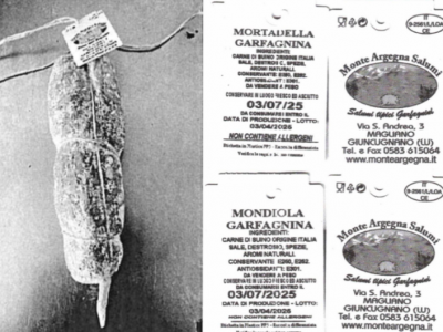 Presenza di Listeria nel salame, richiamate due diverse tipologie di insaccati a marchio Monte Argegna Salumi