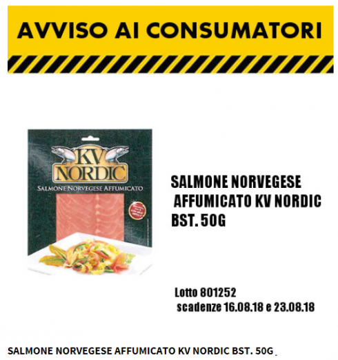"Salmone a rischio listeria", Coop richiama dal mercato un lotto di salmone affumicato preaffettato.