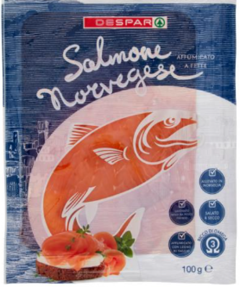 Salmone Norvegese affumicato a marchio "Despar" richiamato per presenza di listeria