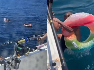 Un uomo salvato dopo 19 ore in mare dopo essere andato alla deriva al largo aggrappato al salvagente