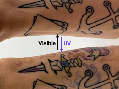 L&rsquo;innovazione nella body art: arrivano i tatuaggi che si "accendono e spegnono" con la luce