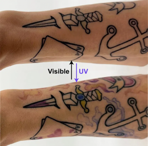 L&rsquo;innovazione nella body art: arrivano i tatuaggi che si "accendono e spegnono" con la luce