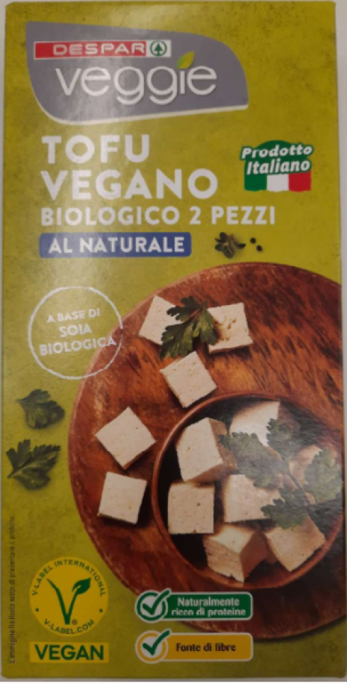 Errore di confezionamento, richiamato tofu vegano biologico al naturale a marchio Despar