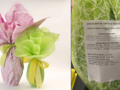 Allerta del Ministero della Salute per uova di Pasqua di cioccolato al latte di riso kosher con allergeni non dichiarati in etichetta