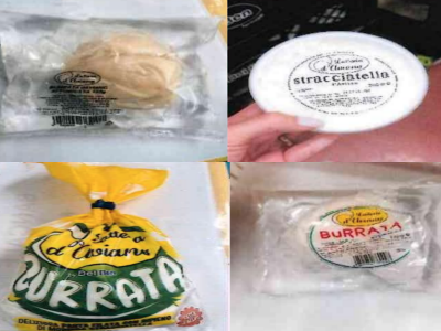 Listeria in alcuni lotti di burrata, burrata affumicata e stracciatella della Latteria di Aviano richiamati dalla vendita