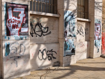 graffiti e scritte con spray via leuca