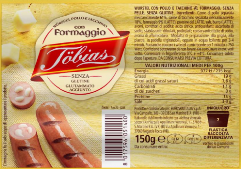 Allerta alimentare, wurstel con pollo e tacchino al formaggio ritirati da commercio: scoperta presenza di Listeria