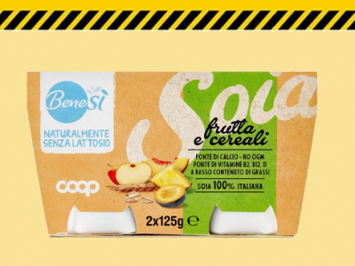 Etichetta errata e allergene non dichiarato, COOP richiama Yogurt di soia frutta e cereali sojayo COOP - BENE SI
