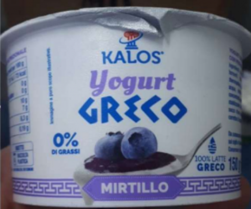 Richiamato YOGURT GRECO a marchio KALOS per ossido di etilene.