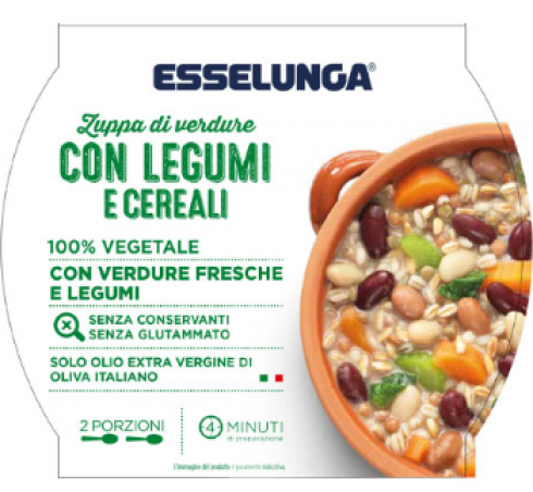 Zuppa di verdure con legumi e cereali a marchio Esselunga con il botulino.La replica dell'azienda